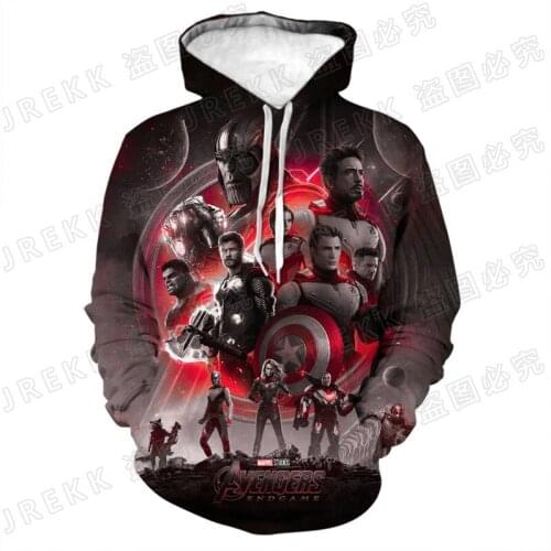 Marvel Comics The Avengers Hoodies Men Women Children Iron Man Thor Captain America 3D Print Pullover Long Sleeve Sweatshirts
