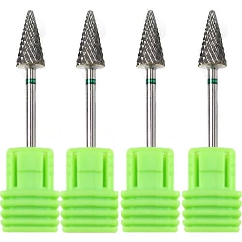 Cone Carbide Nail Drill Bit 3/32" Milling Cutter For Manicure Rotary Burr Nail Bits Electric Drill Accessories Tool