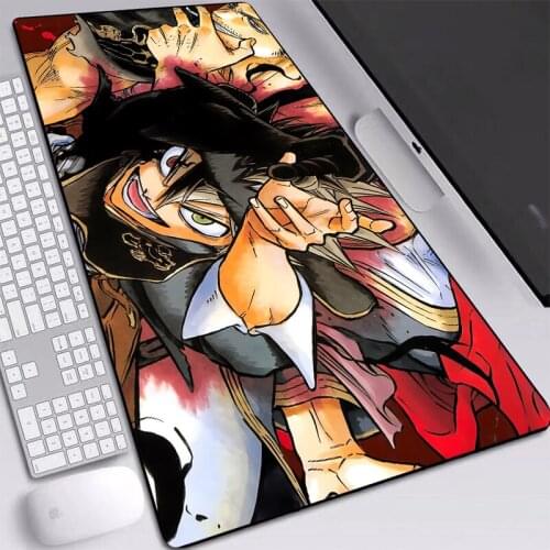 Black Clover Mouse-pads Anime Large Size 3mm Thickness Pad Anti-slip Rubber Desktop Pads with Sewn Edges Free Shipping Table Mat