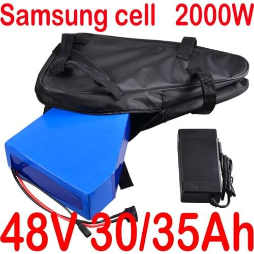 48V Electric Bicycle Battery 48V 2000W 1000W ebike Li-ion Battery 48V 20AH 25AH 30AH 35AH Lithium Battery Pack Use Samsung Cell