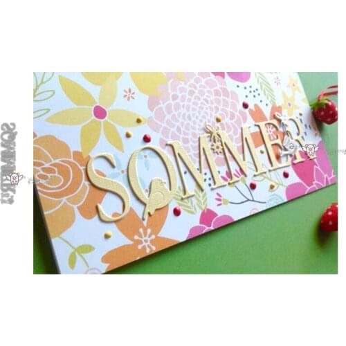 Mmao Crafts Metal Steel Cutting Dies Summer letter decoration Stencil For DIY Scrapbooking Paper/photo Cards Embossing Dies