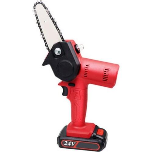 4 Inch 1200W Rechargeable Electric Saw Chainsaw Brushless Motor Woodworking Cutter Garden Logging Power Tool with LithiumBattery