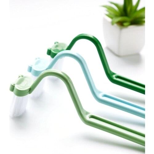 Plastic Bathroom WC Toilet Cleaning Handle Brush Bent handle Scrubber V-type Cleaner Clean Brush