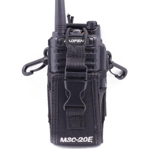 Abbree MSC-20E Portable Walkie Talkie Nylon Case Cover Handsfree Holder for Baofeng UV-5R UV-XR UV-9R Plus UV-82 Walkie Talkie