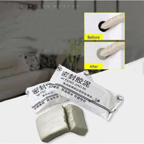 Durable Wall Hole Sealing Mud Household Air Conditioning Household Pipe Repair Sewer Rubber Tool Sealing Bathroom Glue Kitc I6T5