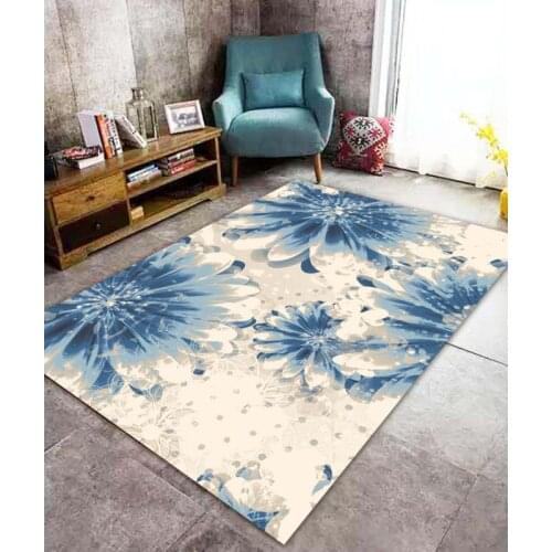 Chinese Classical Folk Style Crystal Flower Velvet Rectangular Home Sofa Coffee Table Carpet Home Living Room Carpet
