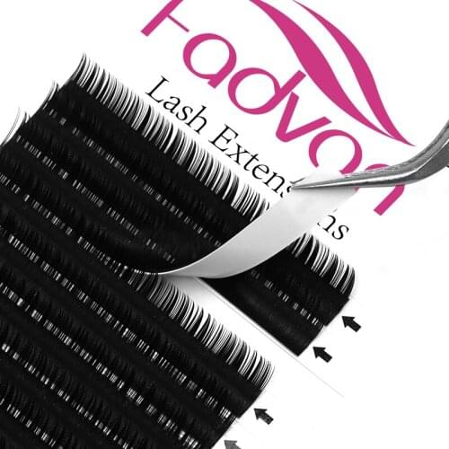 2 Trays 16 Lines Eyelashes Wholesale Fadvan Classic Lash Extension Faux Cils Naturel Eyelash Vendor 9-16mm