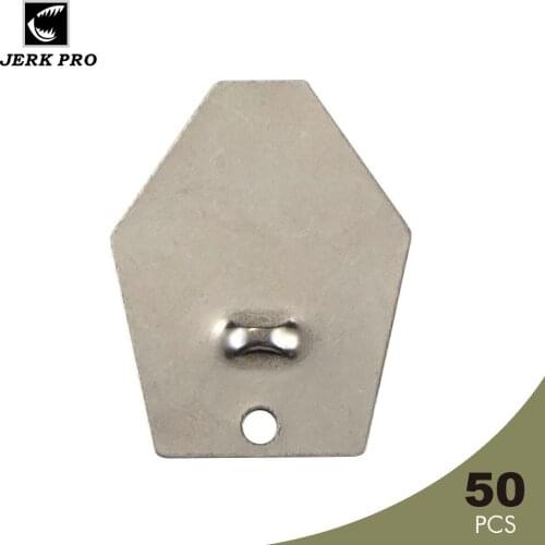 JERK PRO 50PCS Quality Stainless Steel Chatter Blades Make Jig Dance Fishing Lures Parts Anglers Tackle Craft Accessories