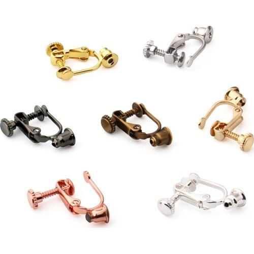 10pcs Ear Clip Converter Multiple Styles Multiple Colors DIY Jewelry Making Accessories No Pierced Clip on Earrings Wholesale