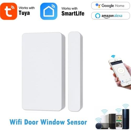 Tuya WiFi Smart Door Sensor Tuya APP Remote Control Door Window Opening Security Alarm Sensor Support Alexa Google Home