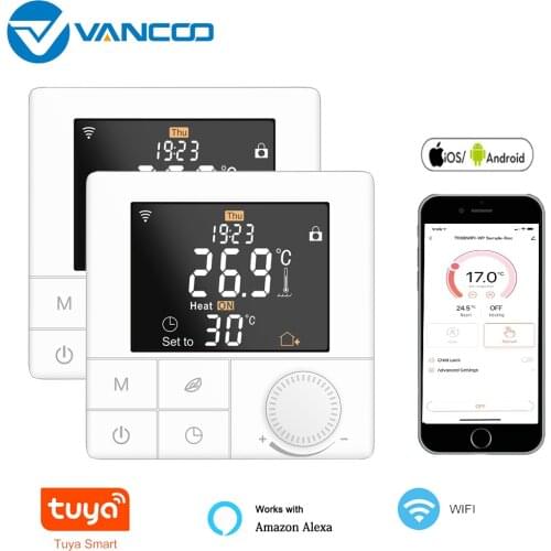 2pcs/Pack Alexa Google Tuya Smart Wifi Programming Thermostat Water Electric floor Heating Warm Floor Temperatur Thermoregulator