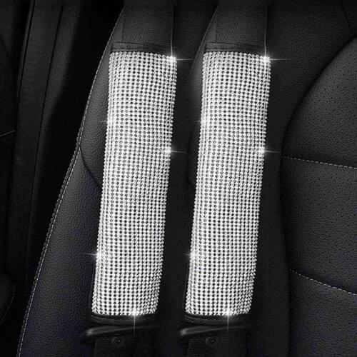 Universal Diamond Gearbox handle cover Hand brake cover car seat safety belt shoulder cover Car Interior Set Accessories