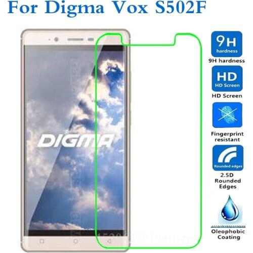 Tempered Glass For Digma Vox S502F Z530 S502 Screen transparent toughened film Protective Screen Cover ForDigma City POWER