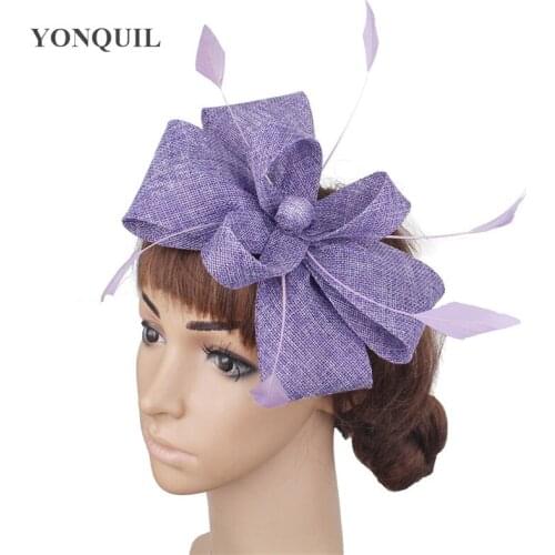 Nice Bow Fashion Hair Wedding Fascinator Women Accessories With Hair Clip Fancy Feather Headdress For Ladies Elegant Headdress