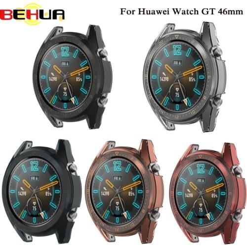 Protection Cases For Huawei Watch GT 46mm TPU Transparent Protective Case Sport Active Classic Version shell frame reloj cover