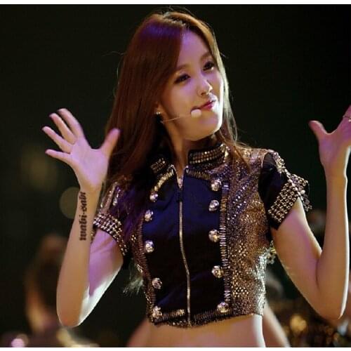 New Jazz Vintage Tops Women Dj Female Singers Coat stage Nightclubs DS Performance Bodysuit Clothing Bar Beauty costume Y10605