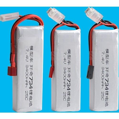 1pcs Battery 7.4 V 3400 MAH 25C 2 S li-po pil (T/Jst/5500)