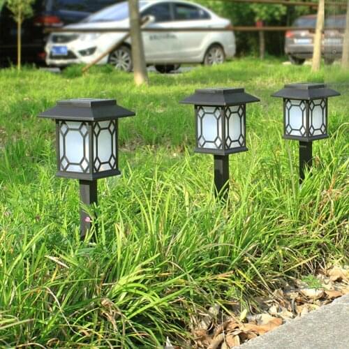 2 Pcs LED Solar Garden Light Outdoor Solar Powered Lamp Waterproof Sunlight Landscape Lighting For Pathway Yard Lawn Decoration