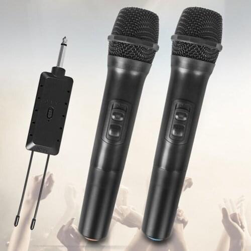 2pcs Wireless Microphone Professional Handheld Microphone System for Home Karaoke