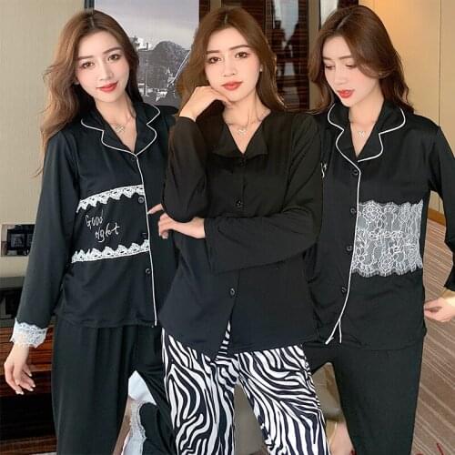 2021 Spring Long Sleeve Modal Pajama Sets For Women Cute Cartoon zebra Sleepwear Suit Pyjamas Homewear Pijama Mujer Home Clothes