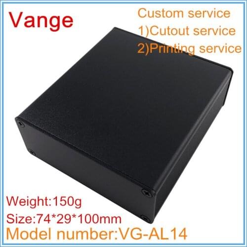 1pcs/lot mold making injected aluminum housing case 6063-T5 aluminum enclosure diy 74*29*80mm for mixer device