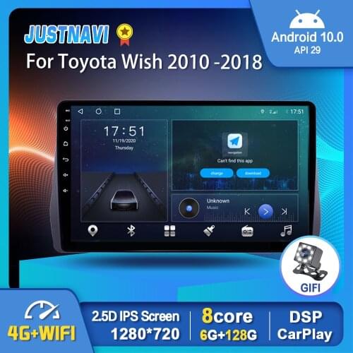 Newest Android 10.0 Car Radio For Toyota Wish 2010 -2018 GPS Multimedia BT Stereo Auto Player Carplay 6G 128G DSP No 2 din DVD