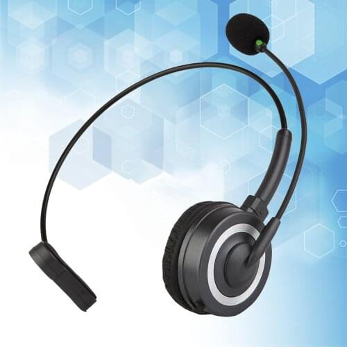Wireless Bluetooth Over Ear Headset with Microphone w/ Flexible Mic Phone Headset Comfortable Wearing for Office Home