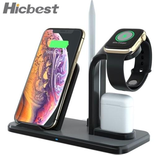 3 in 1 Wireless Charging Charger for iPhone Wireless Inductive Charger 3 in 1 for iPhone 8 Plus X XR XS Airpods Apple Watch 3in1