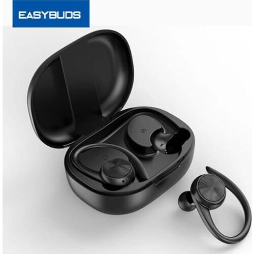 EASYBUDS Wireless Bluetooth Headphones With Waterproof 24H Playtime Bass Earhook Earphone for Gym Smartphone Earbuds