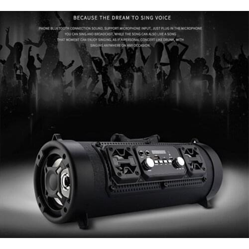 Audio M17 gun barrel Bluetooth speaker outdoor hand in hand to carry subwoofer with display card