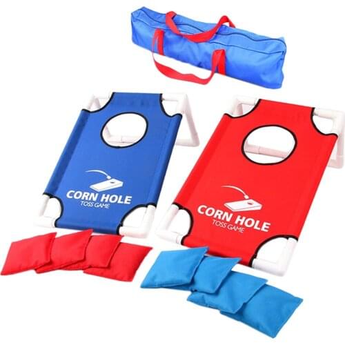 Kids Bean Bag Toss Game Corn Hole Camp Outdoor Carnival Cornhole Games Toy Set