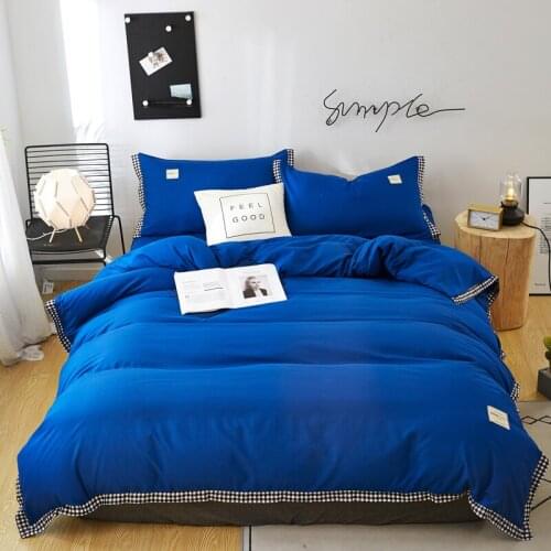 Pure Violet bedding set adult bed linen set Japan style duvet cover Brush Microfiber bed set Autumn bedclothes flat sheet54