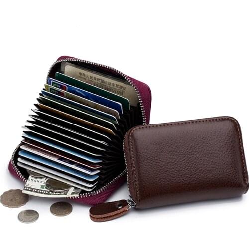 M-Yancy RFID Men Wallet Card Holder High Quality Mens Credit CardHolder Genuine Leather Card Purse Luxury Business Cards Case