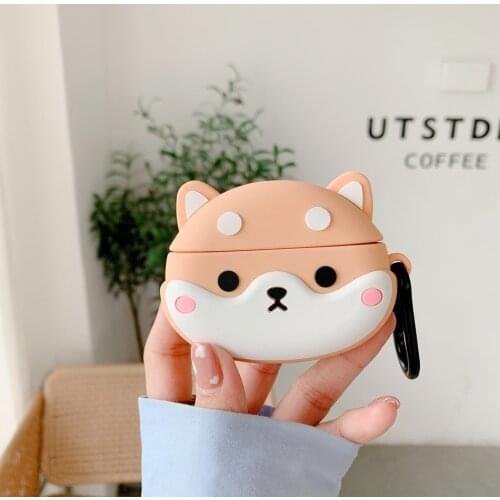 For Beats Studio Buds Earphone Case Cute Corgi Dog Cartoon Earphones Cover For Beats Studio Buds Soft Silicone Shell with Hook