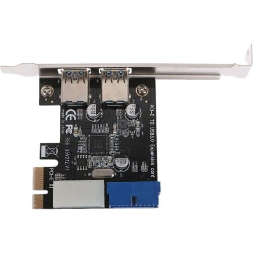 2 Ports PCI Express USB 3.0 Front Panel with Control Card Adapter 4-Pin & 20 Pin 85WD