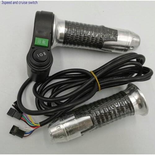 Twist Throttle +Cruise+3Speed Switch Button Gas Handle Electric Scooter SKATEBOAD Tricycle Bike MTB Motorbike Part Accelerator