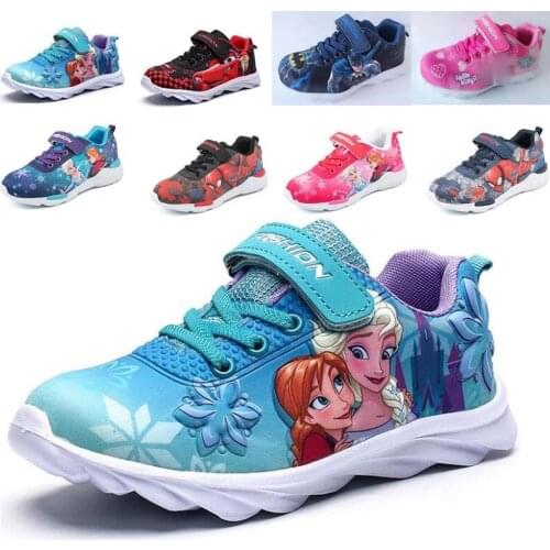Disney children boys and girls printed casual shoes cartoon frozen baby toddler shoes size 25-32