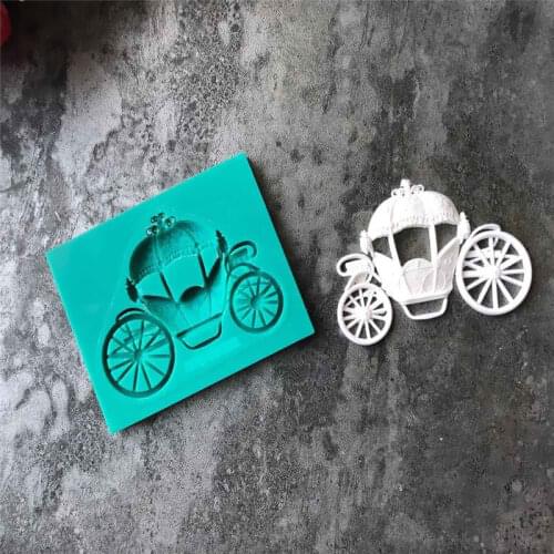 Princess Carriage Fondant Cake Silicone Mould Chocolate Biscuits Molds Candy Cooking Baking Wedding Decorating Tools Aouke