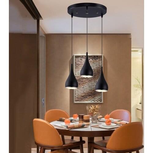 Modern Restaurant Pendant Light Nordic Personality Iron Pendant Lamp Industrial Style Bedroom Living Room Cafe Bar Hanging Light