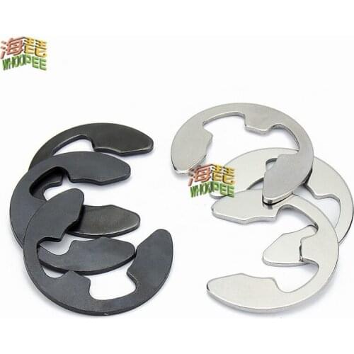 10-100pcs E Clip Circlip Washer 304 Stainless Steel m1.2 m1.5 m2 m2.5 m3 m4 m5 m6 m12 m15 External Retaining Ring Carbon Steel