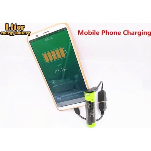 1pcs/lot 4 LED Indicator USB 5000M 18650 3.7V 3500mAh Mobile charging battery Intelligence Li-ion Rechargeable Battery