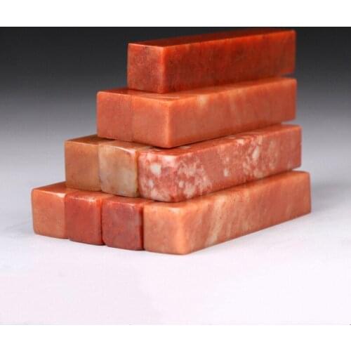 1 CM Blank Seal Set Chinese Shoushan Stone Private Signature Stamp Carving Practice Blank Art Signet for Painting Calligraph