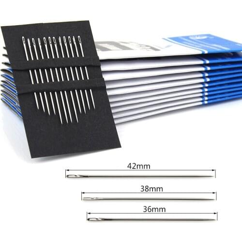 12 Pcs / Lot Blind Needles Silver Tail Easy To Go Through From Side Hand Sewing Embroidery Tool DIY Needlework Sewing Needles