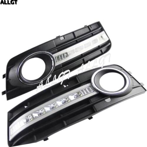 2x LED DRL Driving Daytime Running Day Fog Lamp Light For 2009 2010 2011 AUDI A4L