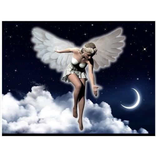 3d photo wallpaper 3d murals wallpaper for walls 3 d Beautiful night sky angel bedroom setting wall paper living room wallpaper