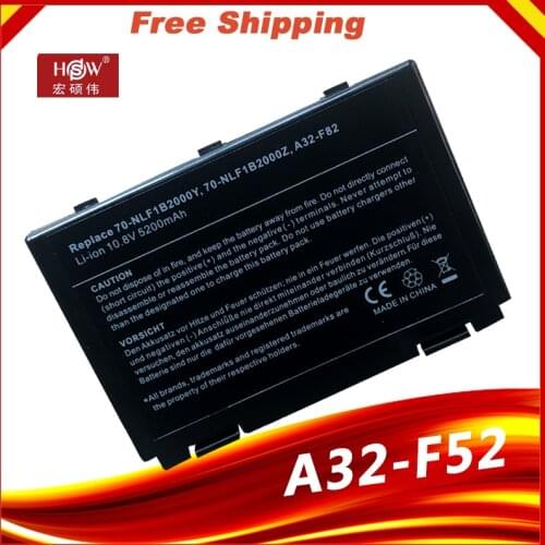 11.1V Laptop Battery for Asus a32-f82 a32-f52 a32 f82 F52 k50ij k50 K51 k50ab k40in k50id k50ij K40 k50in k60 k61 k70