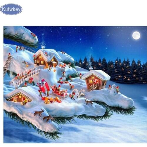 Diamond Painting,Cross Stitch Christmas/tree/house,full square drill resin painting puzzle,Mosaic embroidery Diamond art crafts