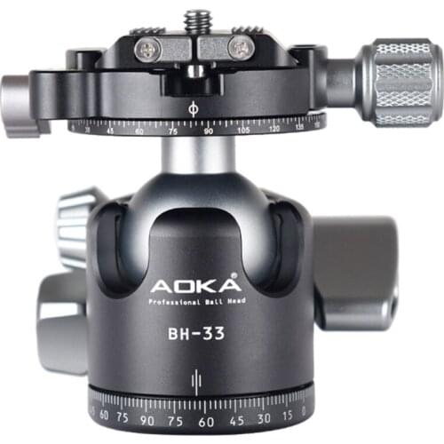 AOKA AK-BH33R Panoramic Camera Tripod, Low Gravity 360 Degrees Rotatable, 18kg Double Load