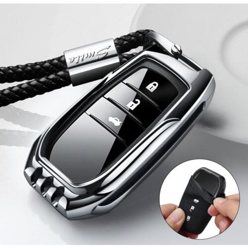 Car Key Case Cover For Toyota Corolla camry Rav4 Avalon Accessories Holder Shell Keychain Protect car styling