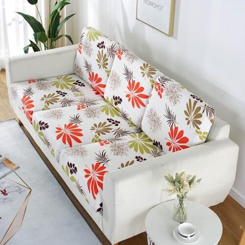 Printed Sofa Cushion Seat Cover High Elastic Polar Fleece Seat Cushion Protective Cover Pet Cat Anti-scratch Couch Cover